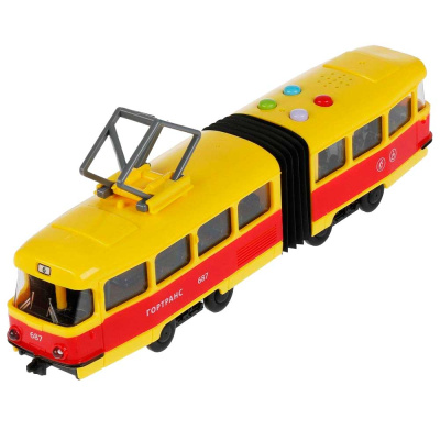 Модель инерционная Трамвай Технопарк TRAMOLDRUB-30PL-YERD 1